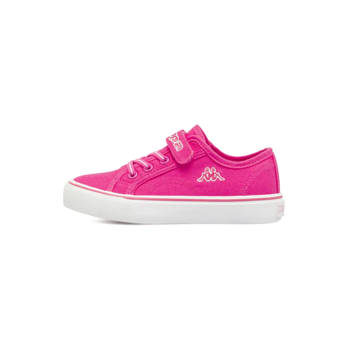 Sneakers bambina fucsia Kappa in tela con chiusura a strappo