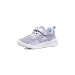 Sneakers bambina lilla Kappa in tessuto con strappo in velcro glitter