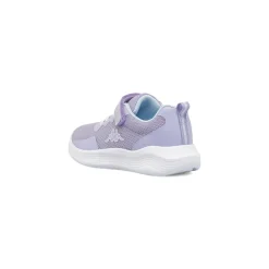 Sneakers bambina lilla Kappa in tessuto con strappo in velcro glitter