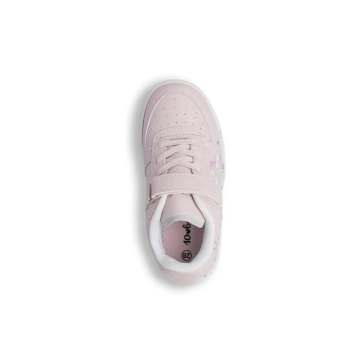 Sneakers Bambina rosa con cuori e dettagli glitterati Dieci Baci