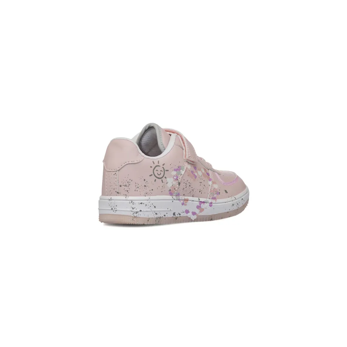 Sneakers Bambina rosa con cuori e dettagli glitterati Dieci Baci