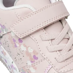 Sneakers Bambina rosa con cuori e dettagli glitterati Dieci Baci
