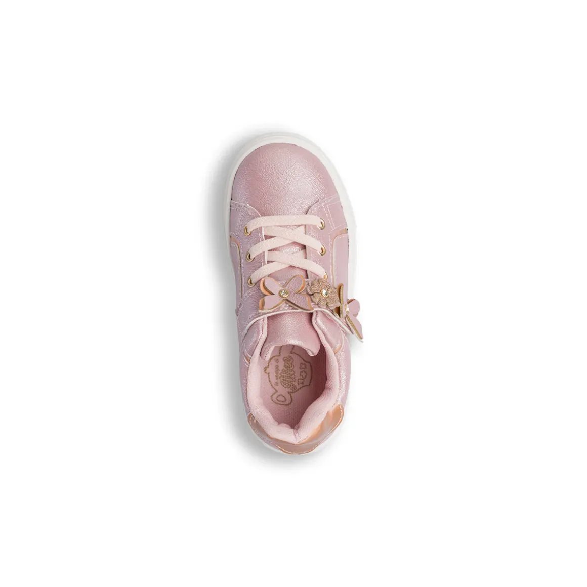 Sneakers Bambina rosa con decorazioni floreali Le Scarpe di Alice