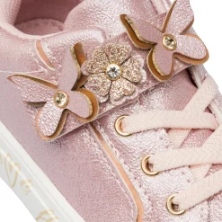 Sneakers Bambina rosa con decorazioni floreali Le Scarpe di Alice