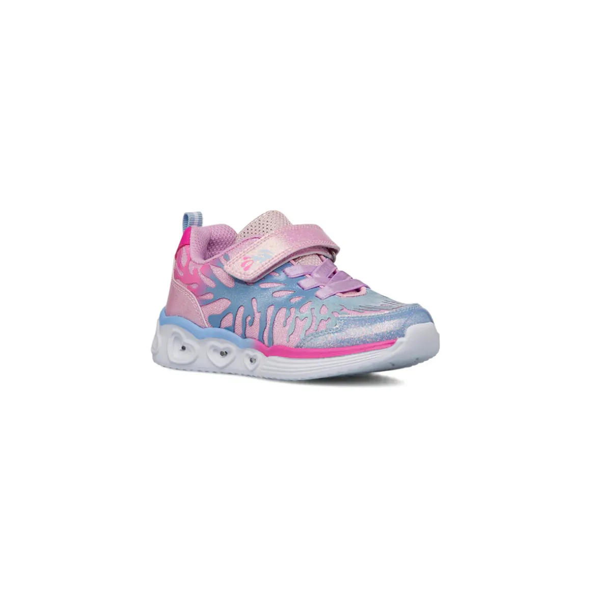 Sneakers Bambina Rosa e Azzurro con Glitter e Luci Le scarpe di Alice