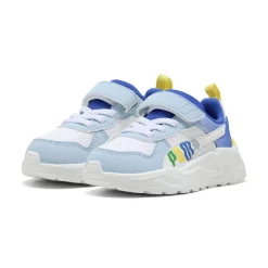 Sneakers Bambino Azzurre con strappo e lacci elastici PumaTrinity 2 LT
