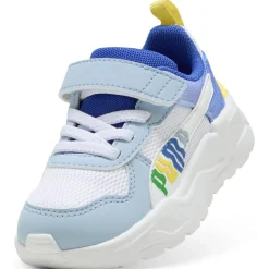 Sneakers Bambino Azzurre con strappo e lacci elastici PumaTrinity 2 LT