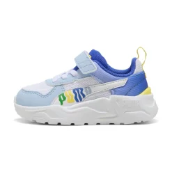 Sneakers Bambino Azzurre con strappo e lacci elastici PumaTrinity 2 LT