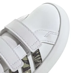 Sneakers Bambino bianche con inserti camouflage adidas Grand Court 3.0