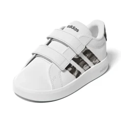 Sneakers Bambino bianche con inserti camouflage adidas Grand Court 3.0