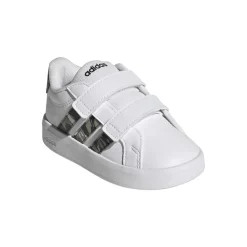 Sneakers Bambino bianche con inserti camouflage adidas Grand Court 3.0