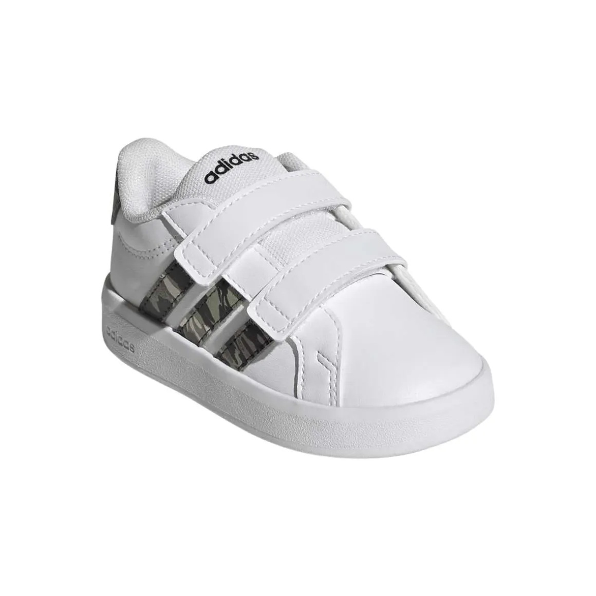 Sneakers Bambino bianche con inserti camouflage adidas Grand Court 3.0