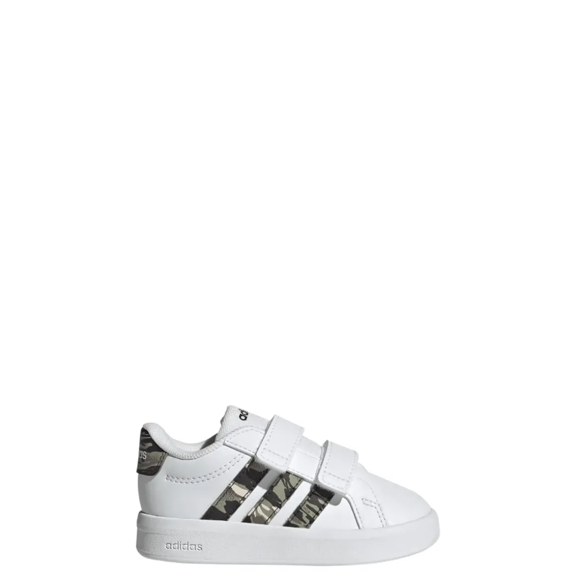 Sneakers Bambino bianche con inserti camouflage adidas Grand Court 3.0