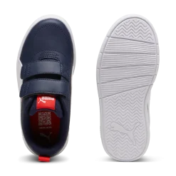 Sneakers bambino blu con dettagli rossi Puma Courtflex v3