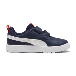 Sneakers bambino blu con dettagli rossi Puma Courtflex v3