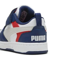 Sneakers Bambino Blu con strappo e lacci Puma Rebound V6 Lo AC+