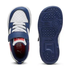 Sneakers Bambino Blu con strappo e lacci Puma Rebound V6 Lo AC+