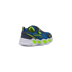 Sneakers bambino blu con strappi e luci nella suola Space Boy