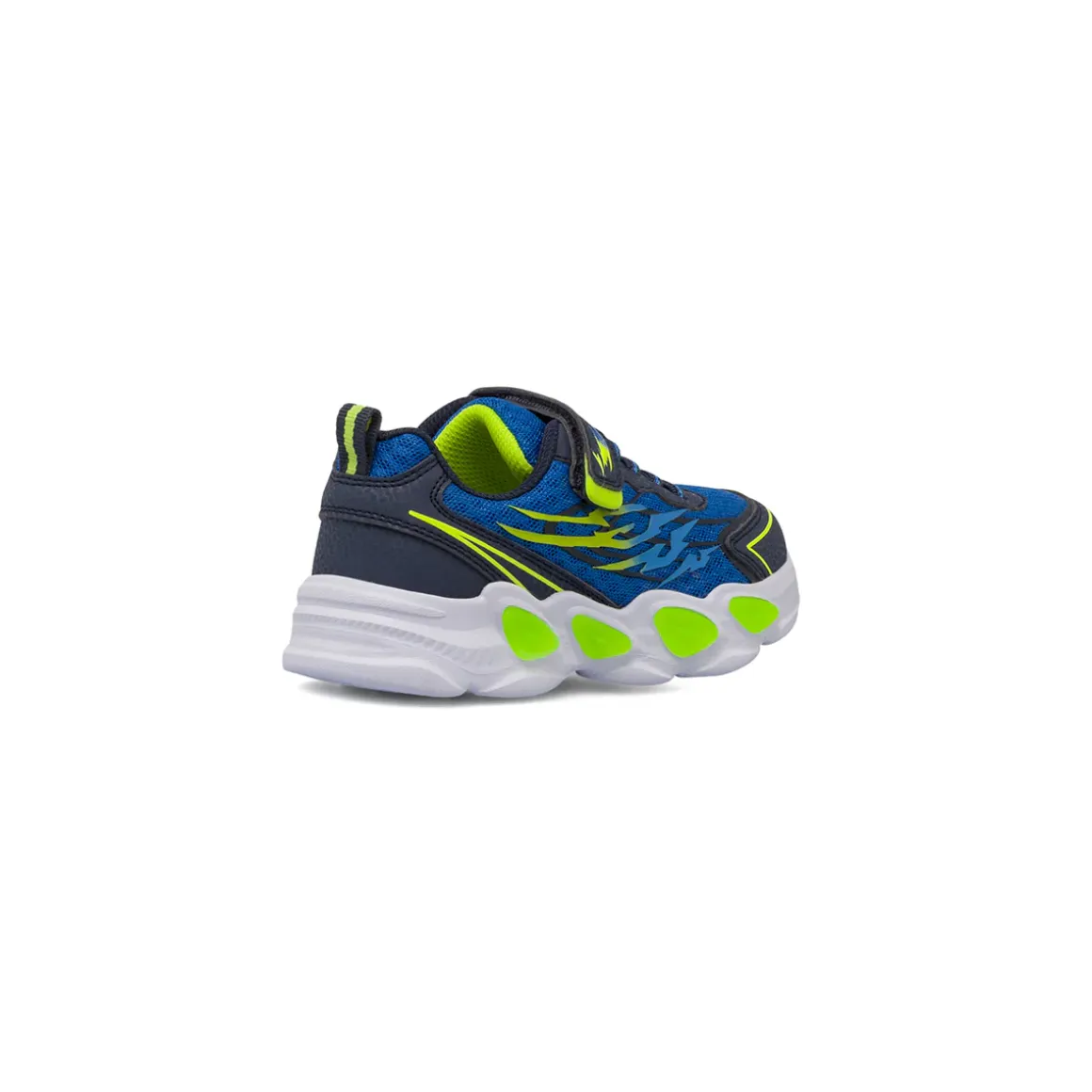 Sneakers bambino blu con strappi e luci nella suola Space Boy