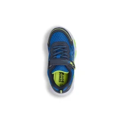 Sneakers bambino blu con strappi e luci nella suola Space Boy