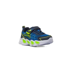 Sneakers bambino blu con strappi e luci nella suola Space Boy