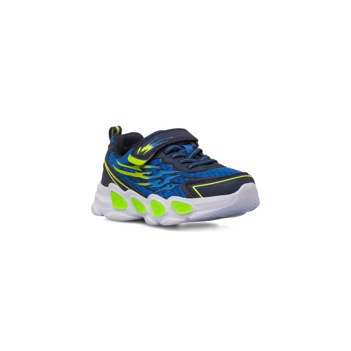 Sneakers bambino blu con strappi e luci nella suola Space Boy