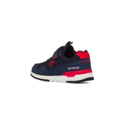 Sneakers Bambino blu e rosse con chiusura a strappo Ducati