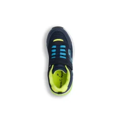 Sneakers Bambino blu e verde con luci nella suola Birilli&Monelli