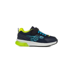 Sneakers Bambino blu e verde con luci nella suola Birilli&Monelli