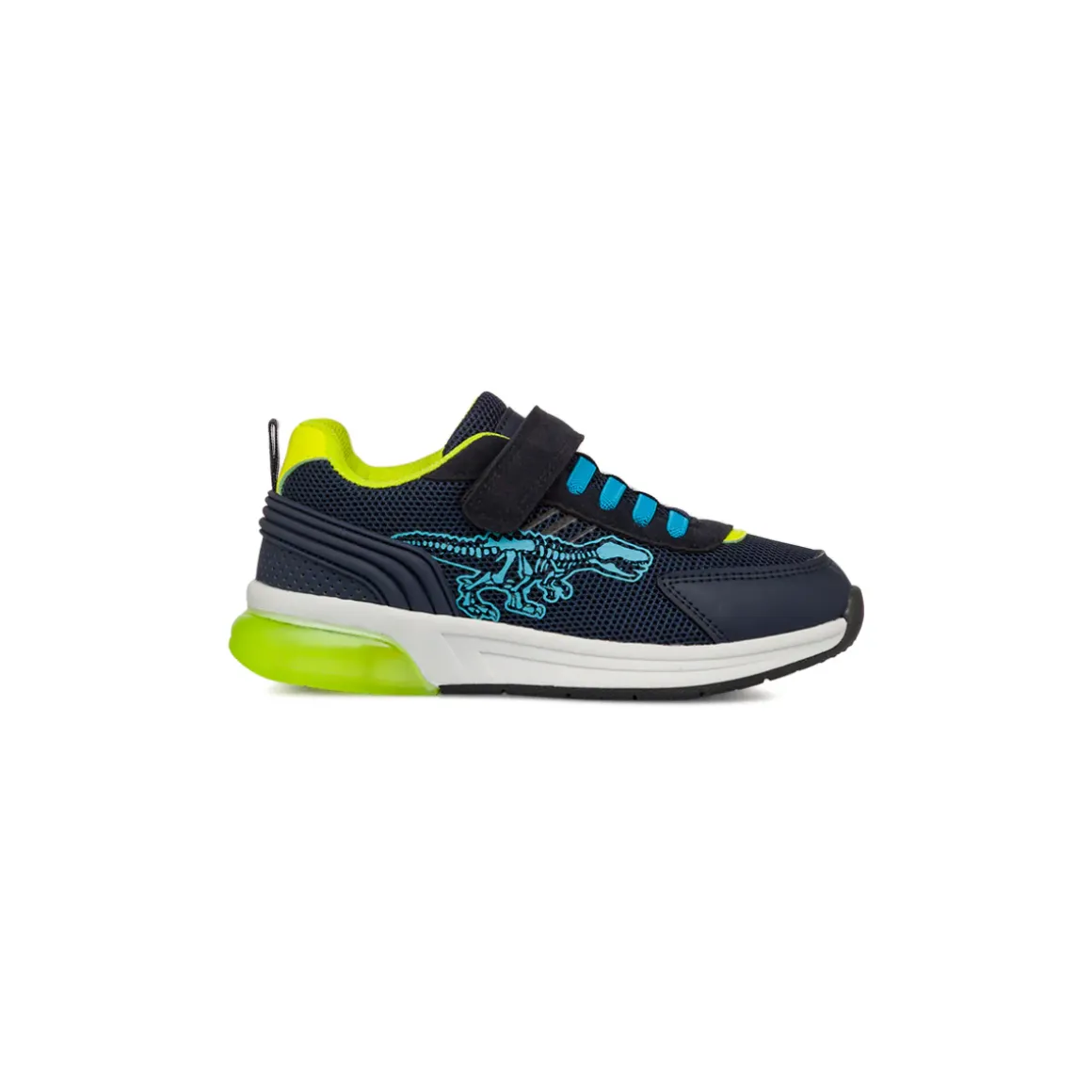 Sneakers Bambino blu e verde con luci nella suola Birilli&Monelli