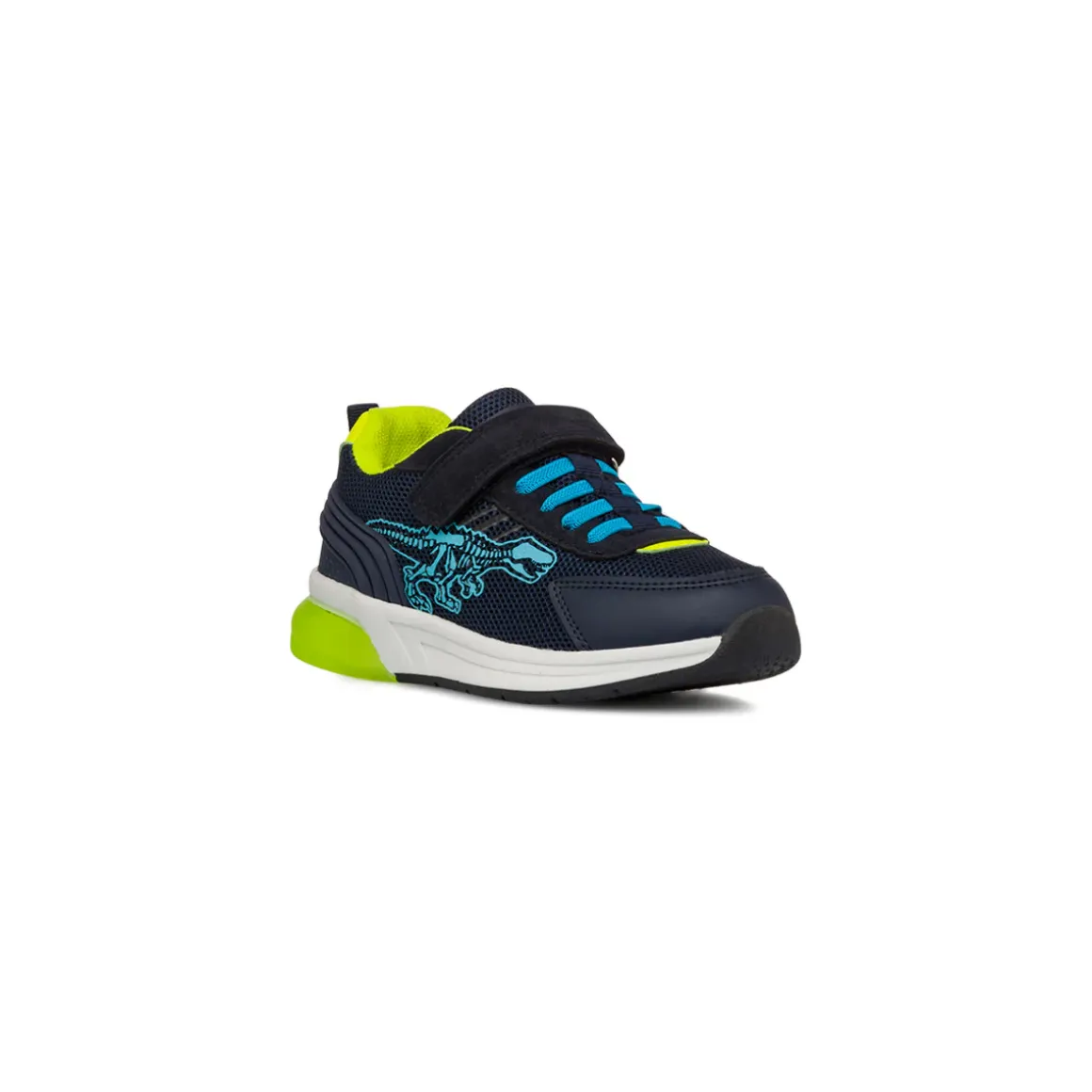 Sneakers Bambino blu e verde con luci nella suola Birilli&Monelli