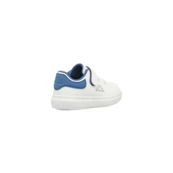 Sneakers bambino Kappa bianche con dettagli blu e chiusura a velcro