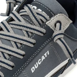 Sneakers basse blu con dettagli a contrasto da Uomo e logo laterale Ducati