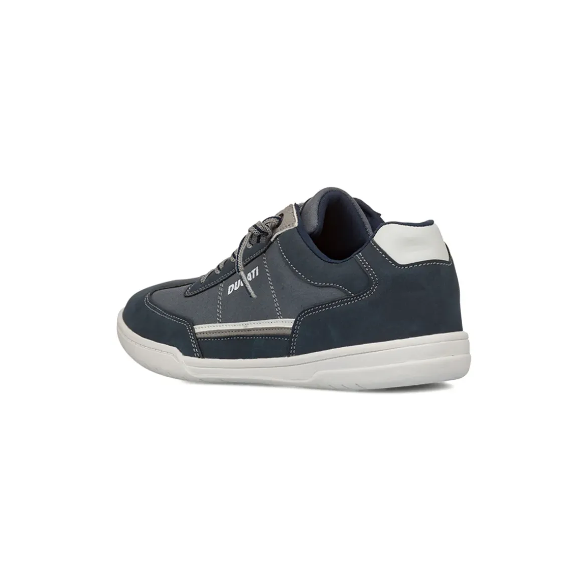 Sneakers basse blu con dettagli a contrasto da Uomo e logo laterale Ducati
