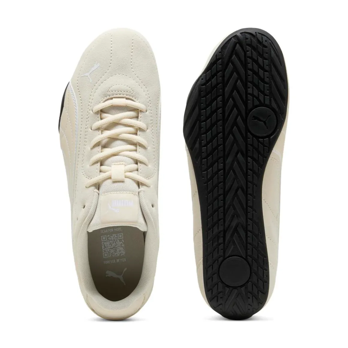 Sneakers Basse da Donna beige effetto scamosciato Puma