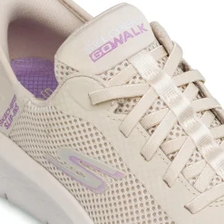 Sneakers beige da Donna con memory foam Skechers Slip-Ins