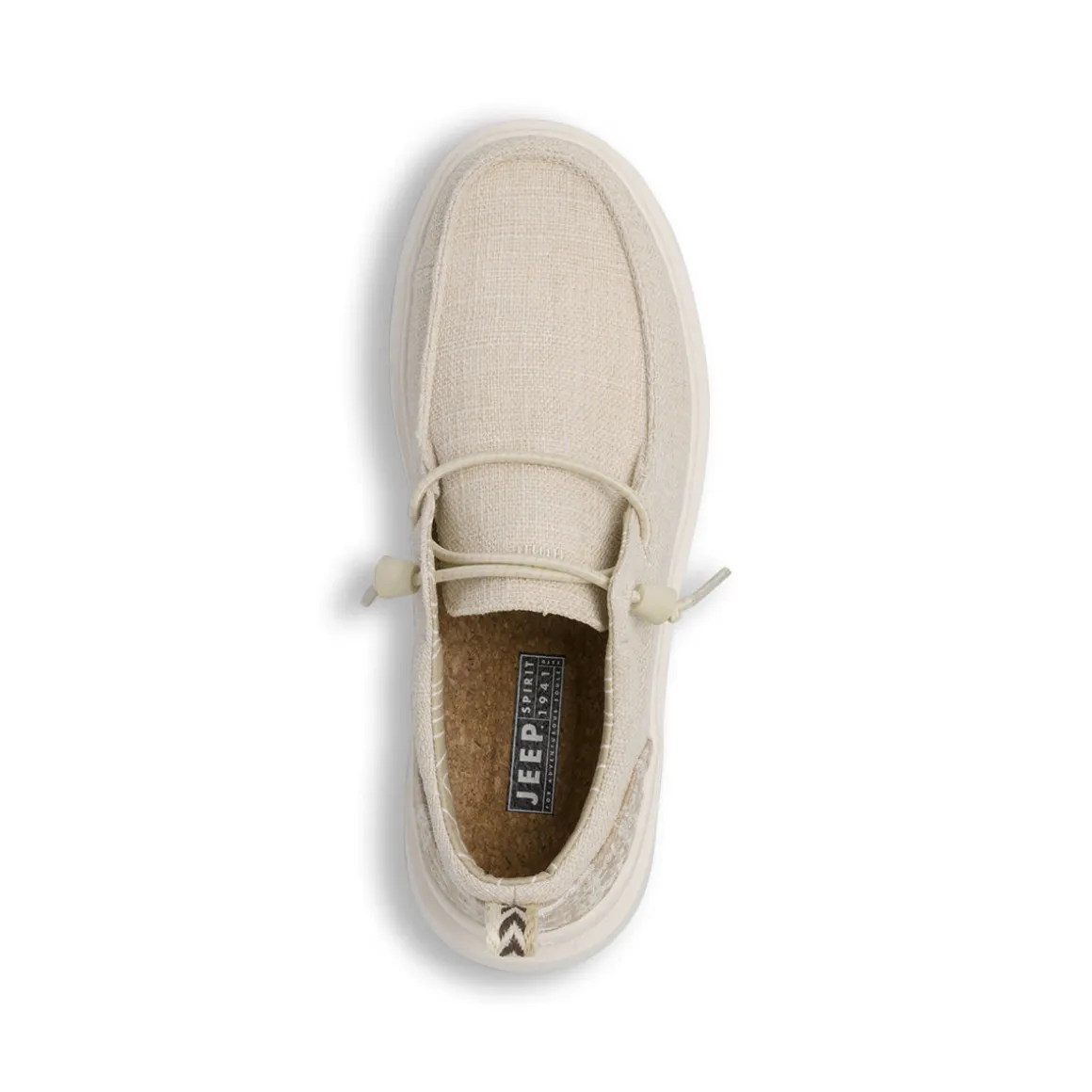 Sneakers Beige da Donna in tessuto effetto tela Jeep Spirit