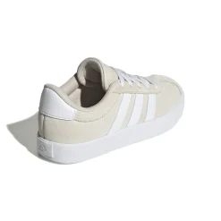 Sneakers beige da ragazza con logo adidas VL Court 3.0