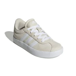 Sneakers beige da ragazza con logo adidas VL Court 3.0