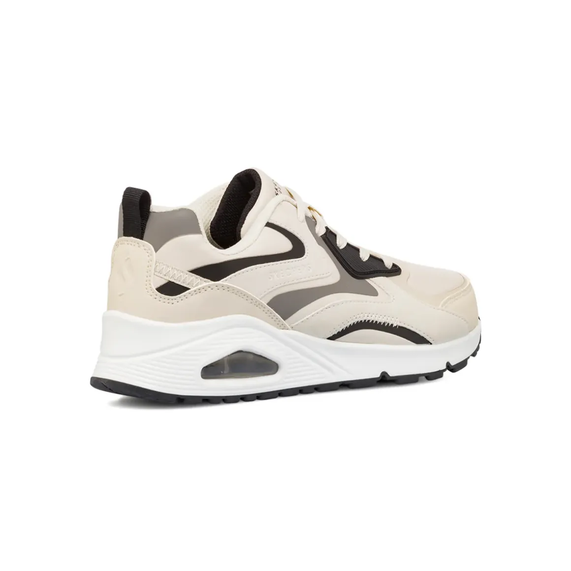 Sneakers beige da ragazzo con suola ad aria Skechers Uno Gen1