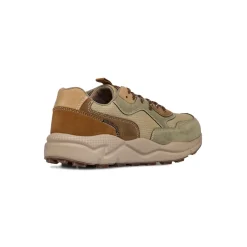 Sneakers beige da Uomo con dettagli a contrasto e lacci frontali Gate 76