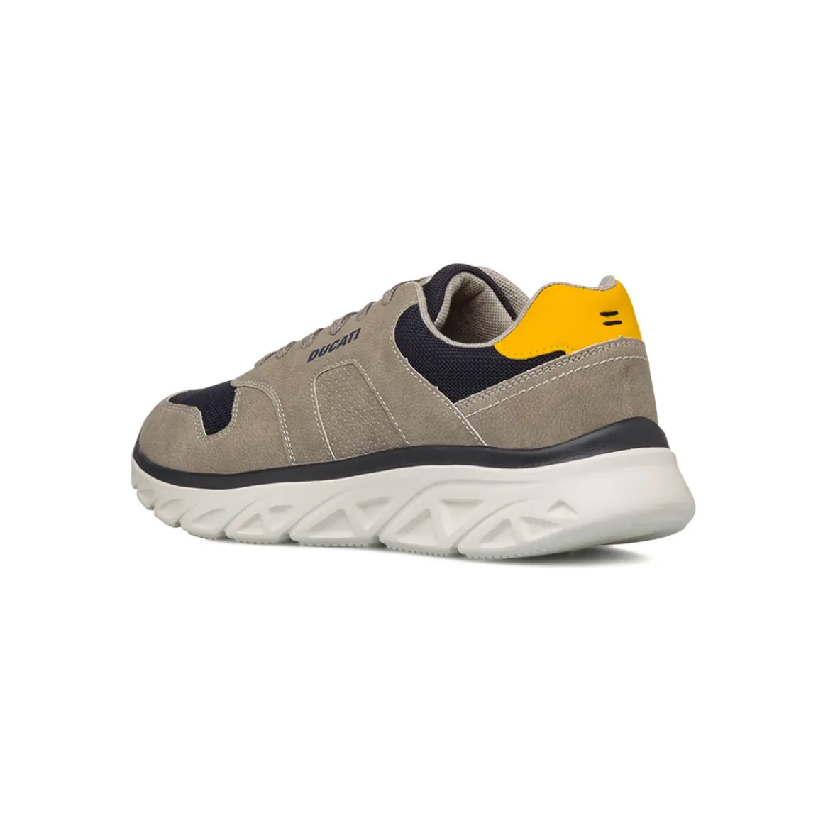 Sneakers beige da Uomo con dettagli a contrasto e logo Ducati