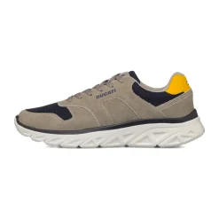 Sneakers beige da Uomo con dettagli a contrasto e logo Ducati