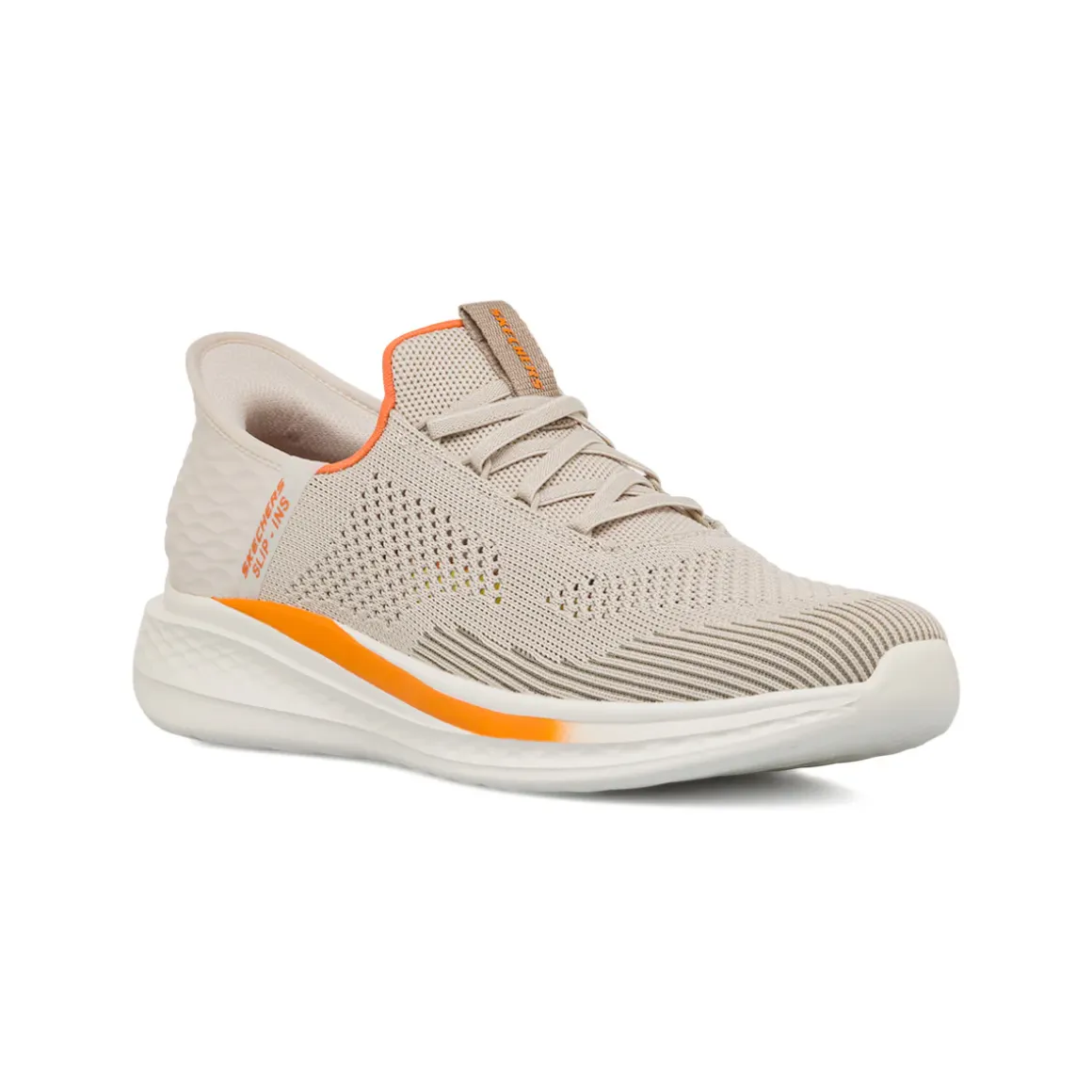 Sneakers beige da Uomo con Memory Foam Skechers Slade Slip-ins
