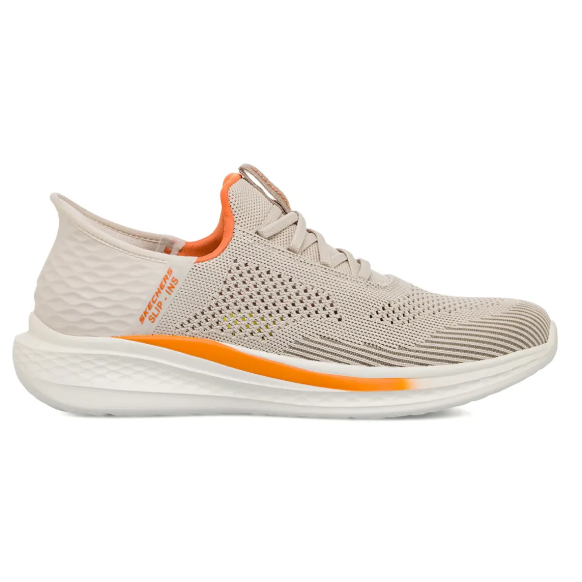 Sneakers beige da Uomo con Memory Foam Skechers Slade Slip-ins