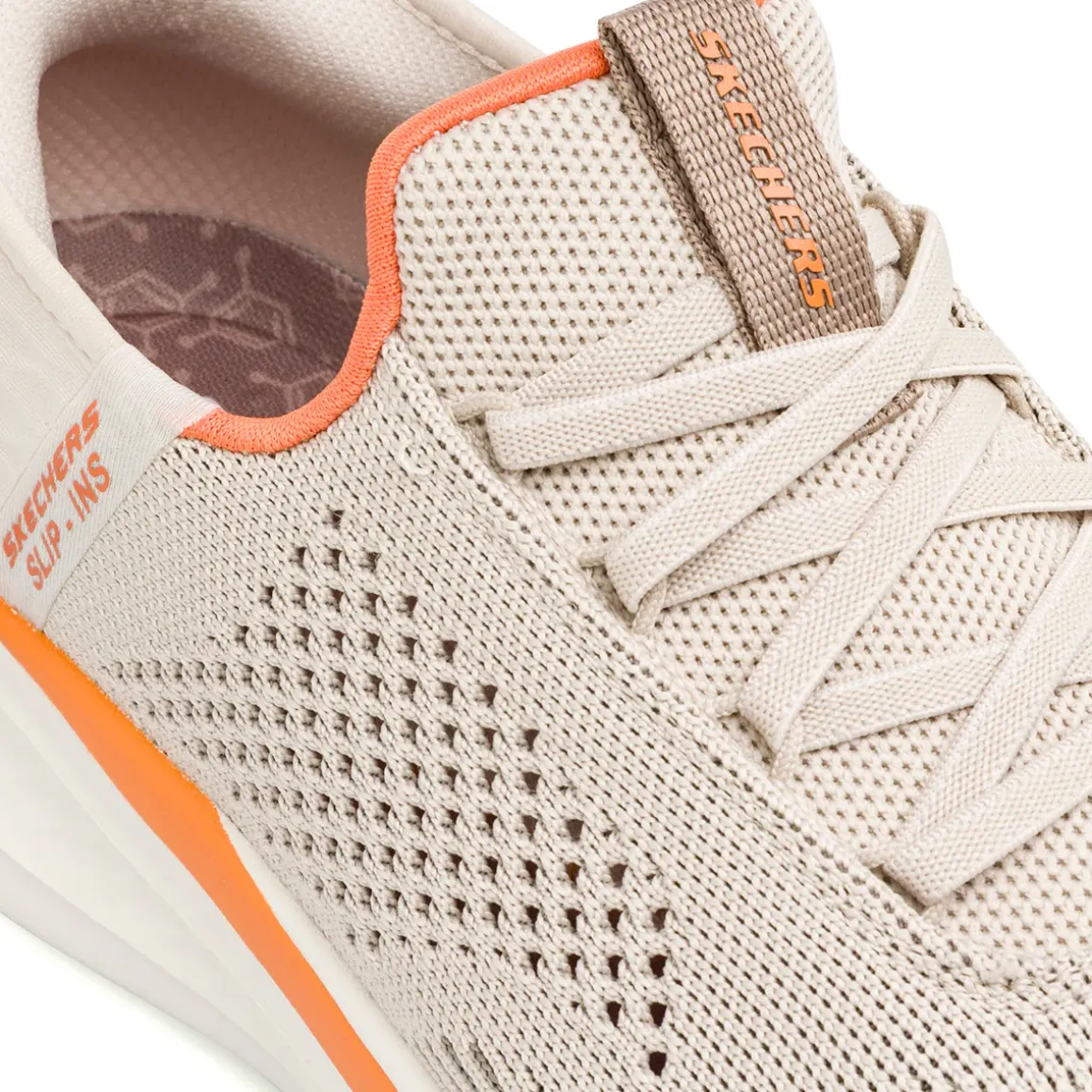 Sneakers beige da Uomo con Memory Foam Skechers Slade Slip-ins