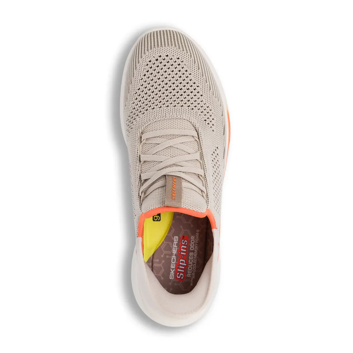 Sneakers beige da Uomo con Memory Foam Skechers Slade Slip-ins
