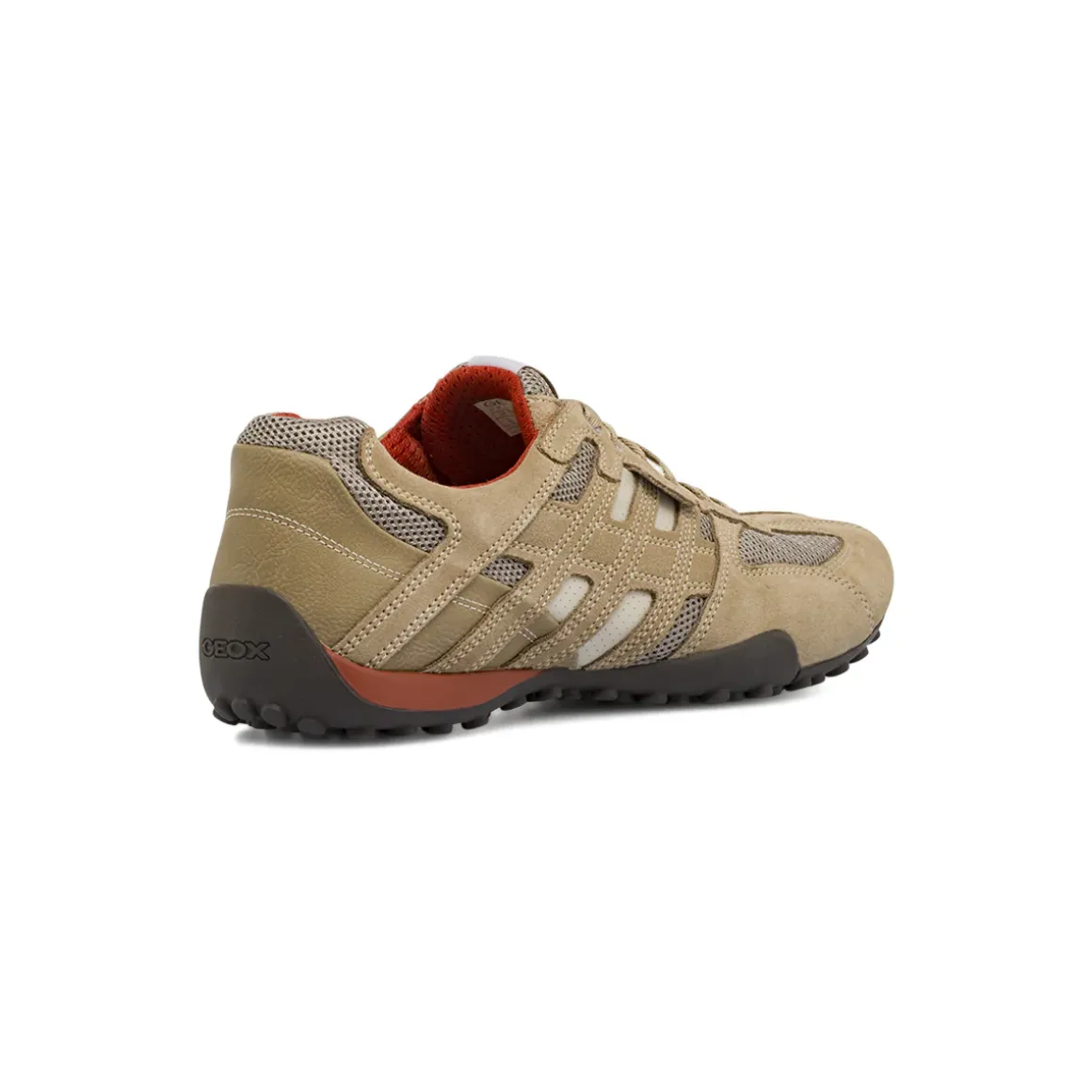 Sneakers beige da Uomo effetto suede con suola traspirante Geox