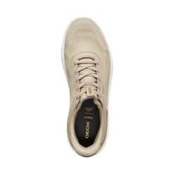 Sneakers Beige da Uomo in tessuto mesh traspirante Geox Fast In