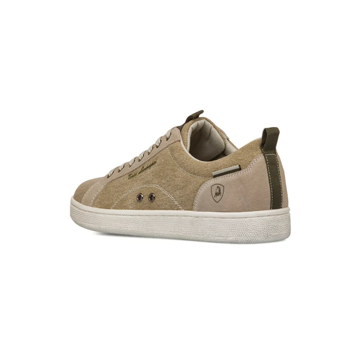 Sneakers beige da Uomo in tessuto e dettaglio logo Tonino Lamborghini